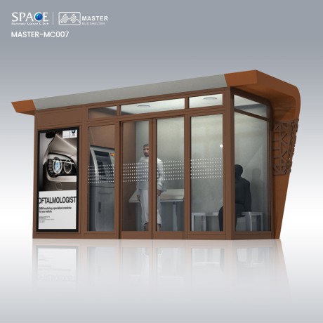 高品質(zhì)現(xiàn)代設(shè)計(jì)智能公交商店候車亭廣告展示公交車站